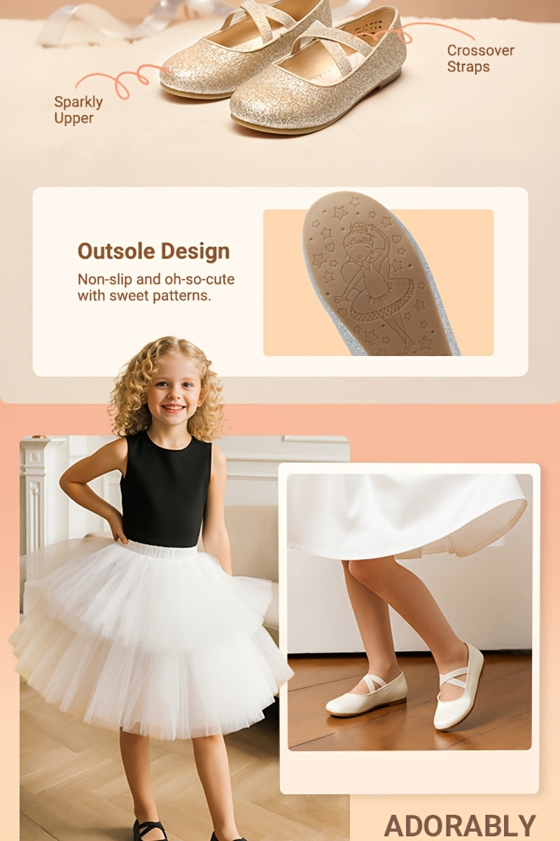 Buckle-Strap Girls Mary Jane Ballet Flats - Classic Dress Shoes with Adjustable Strap, Round Toe, Multiple Colors for Toddler, Little Kid & Big Kid, Perfect for Parties, Weddings & Everyday Wear