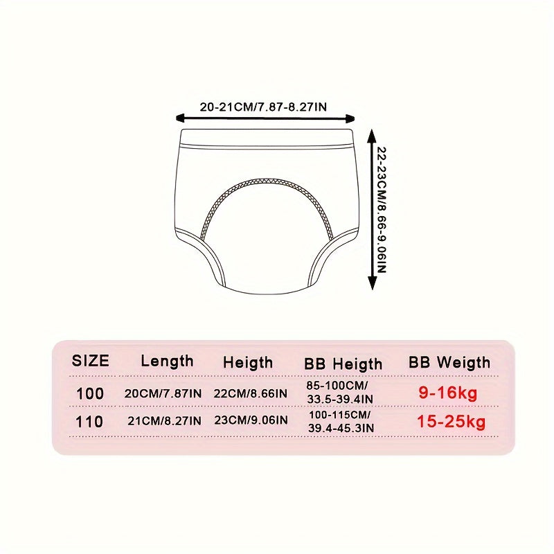 Breathable Polyester Potty Training Pants 3-Pack, Soft Comfortable Underwear for Diaper Learning, Washable Reusable Toddler Training Underwear, Lightweight Everyday Potty Training
