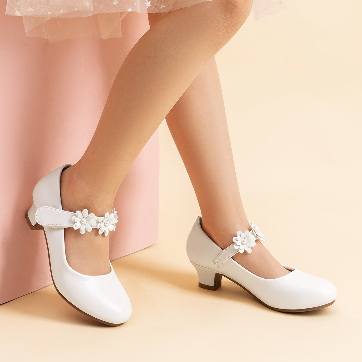 Rhinestone Ballet Flats for Girls, Mary Jane Dress Shoes with a Shimmering Look, Round-Toe Slip-On Party Shoes for Toddlers and Big Kids, Weddings
