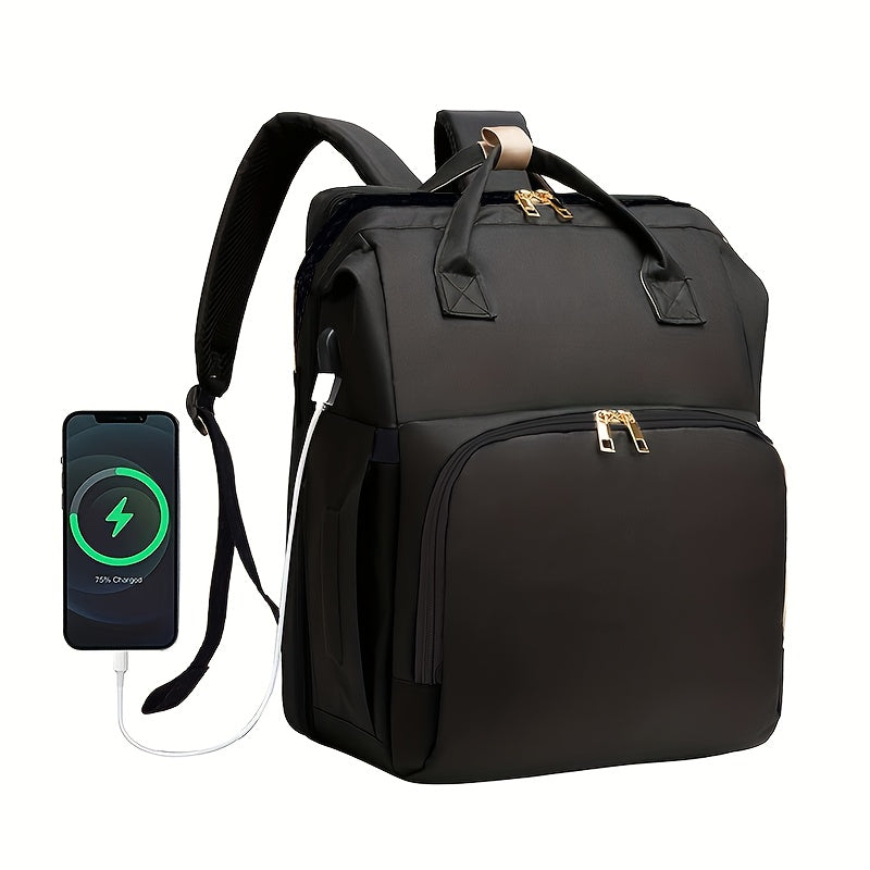 Stroller Attachment Diaper Backpack, Versatile Baby Changing Bag with Stroller Straps & Bottle Pockets ā Spacious Nappy Backpack with Secure Zipper Closure, Stylish Design for Moms & Dads