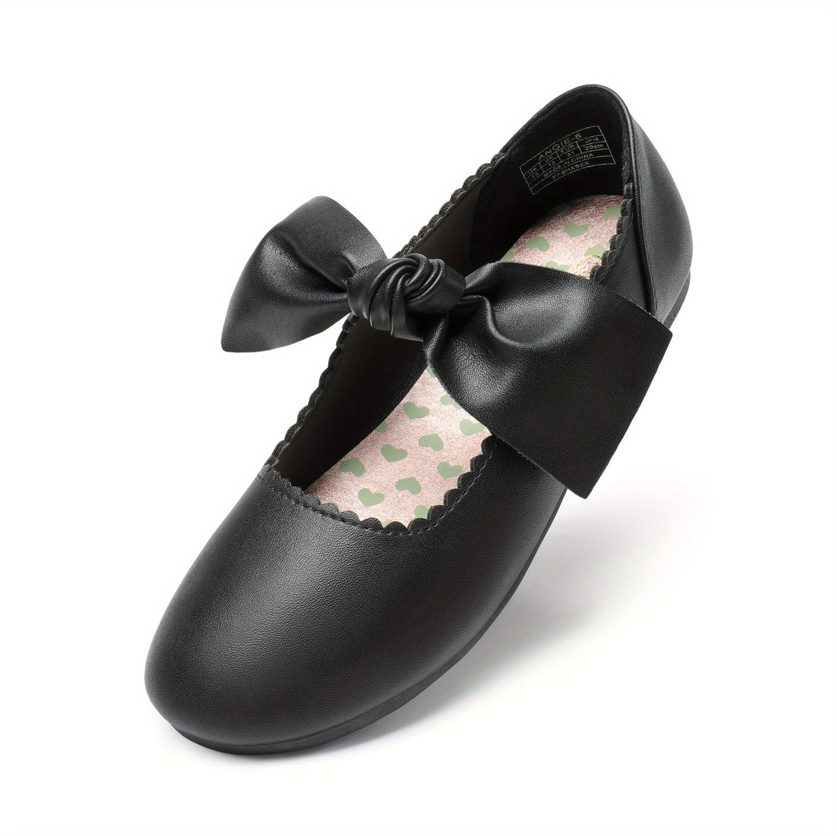 Girls Ballet Dress Flats with Bow and Elastic Strap, Soft Padded Mary Jane Shoes for Toddler, Little Kid & Big Kid Weddings, Parties and Christmas Outfits