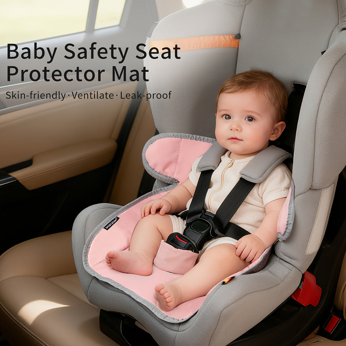 Potty Training Car Seat Pad for Toddlers, Waterproof Quick-Absorbing Washable Seat Protector for Strollers, Rockers and Car Seats, Ages 0-4
