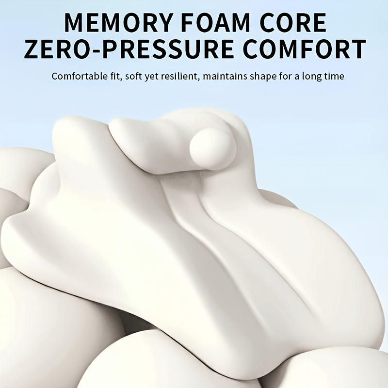 Memory Foam Maternity Body Pillow for Full-Body Lounging, Compressible Pregnancy Support Cushion for Bed or Sofa, Portable Gift for Expecting Moms