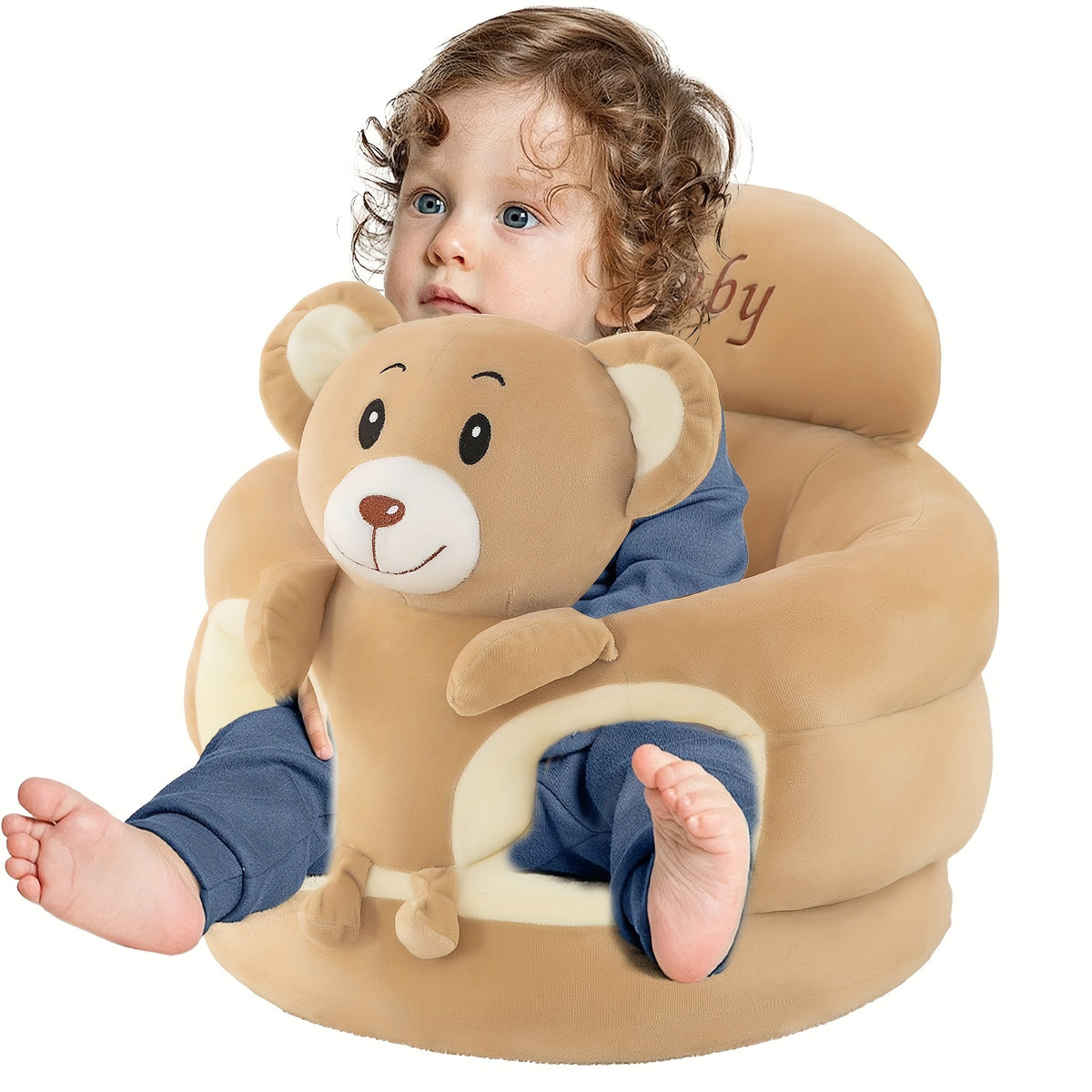 Baby Sofa Support Seat for Sitting Up, Plush Sit Me Up Floor Chair for Infants 0-12 Months, Padded Baby Seat for Posture and Muscle Development, Cozy Infant Lounger Chair