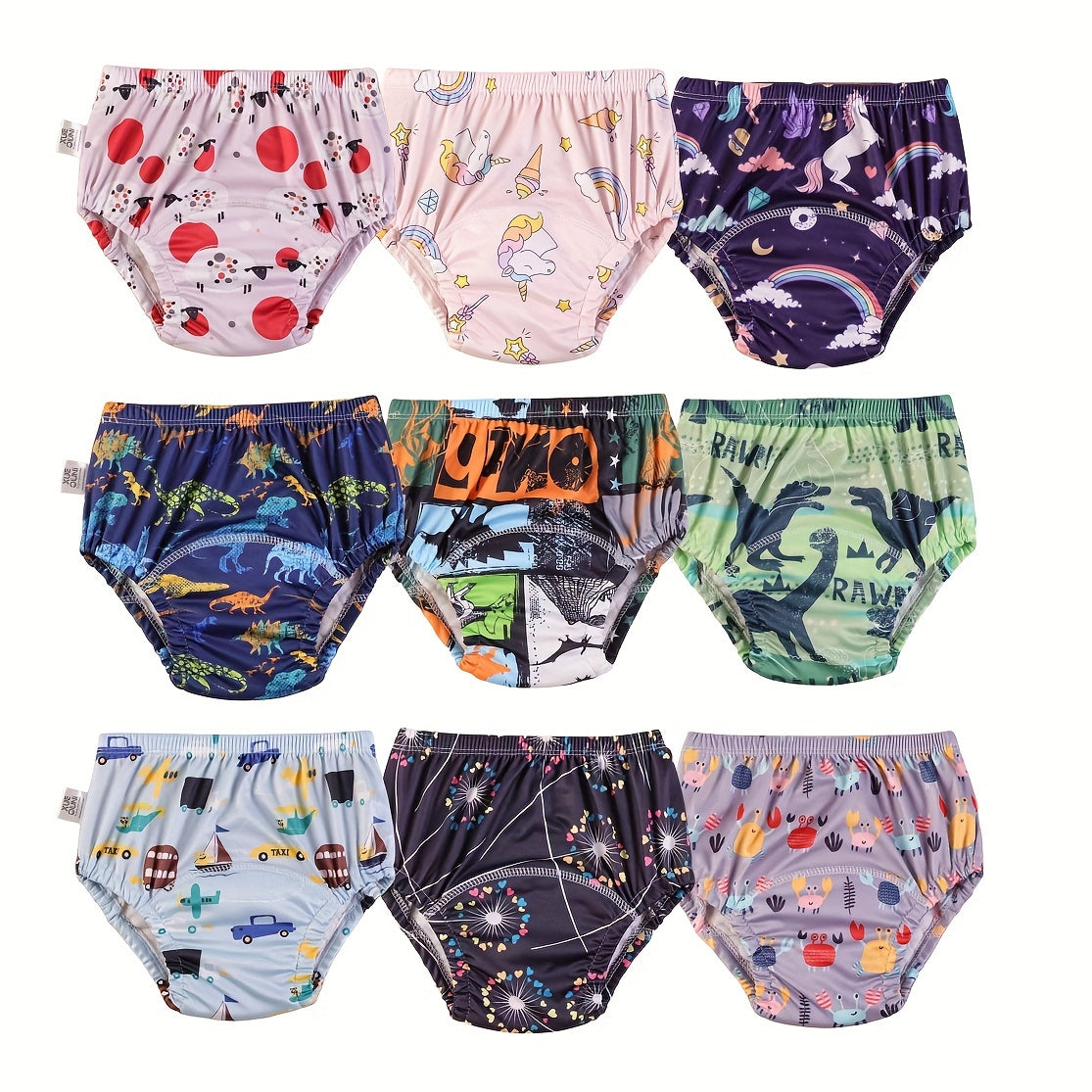 Breathable Polyester Potty Training Pants 3-Pack, Soft Comfortable Underwear for Diaper Learning, Washable Reusable Toddler Training Underwear, Lightweight Everyday Potty Training