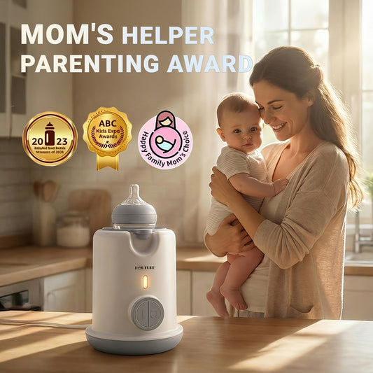 3-Minute Baby Bottle Warmer & Steam Sterilizer with Anti-Dry-Burn Protection and Automatic Shut-Off for Convenient Daily Bottle Preparation