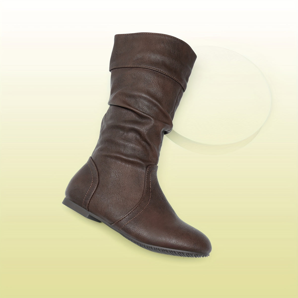 Kids' Winter Boots with Faux Fur Lining, Knee-High Side-Zip Fashion Boots with Elastic Gore for Toddler, Little Kid & Big Kid, Black & Brown