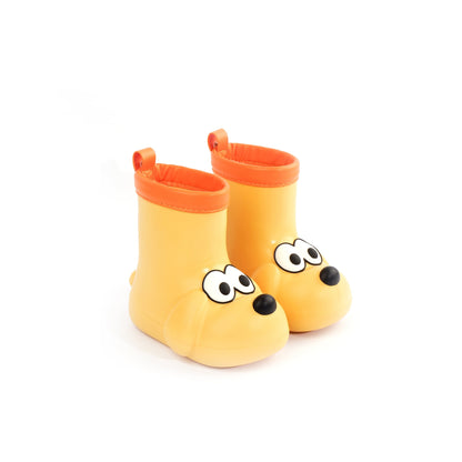 Dog Paw EVA Rain Boots for Kids, Lightweight Waterproof Boots with Non-Slip Sole in Beige or Yellow for Rainy Days, Puddle Play and Outdoor Adventures