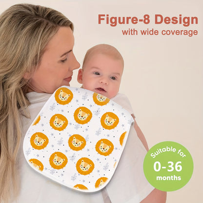 Baby Burp Cloths 10-Piece Set with Printed Style Options, Newborn Spit-Up Cloths and Washcloths for Boys and Girls, Everyday Feeding Essentials