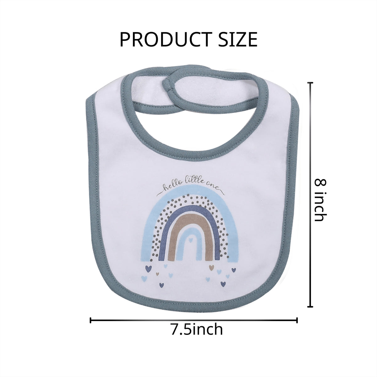 Embroidered Baby Feeding Bibs 5-Pack, Soft Absorbent Cotton Outer Layer with Cartoon Designs for Infant Mealtimes and Drool, Boys and Girls