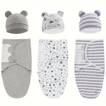 Newborn Swaddle Sacks 3-Pack for Babies 0-3 Months, Ergonomic Baby Swaddles for Early Sleep Routines, Multiple Color Options for Everyday Use
