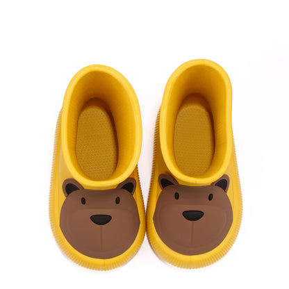 Bunny Paw Rain Boots for Kids, Lightweight Waterproof EVA Boots with Bear & Bunny Designs, Non-Slip Sole and Toddler-to-Big-Kid Sizes for Wet-Weather Play