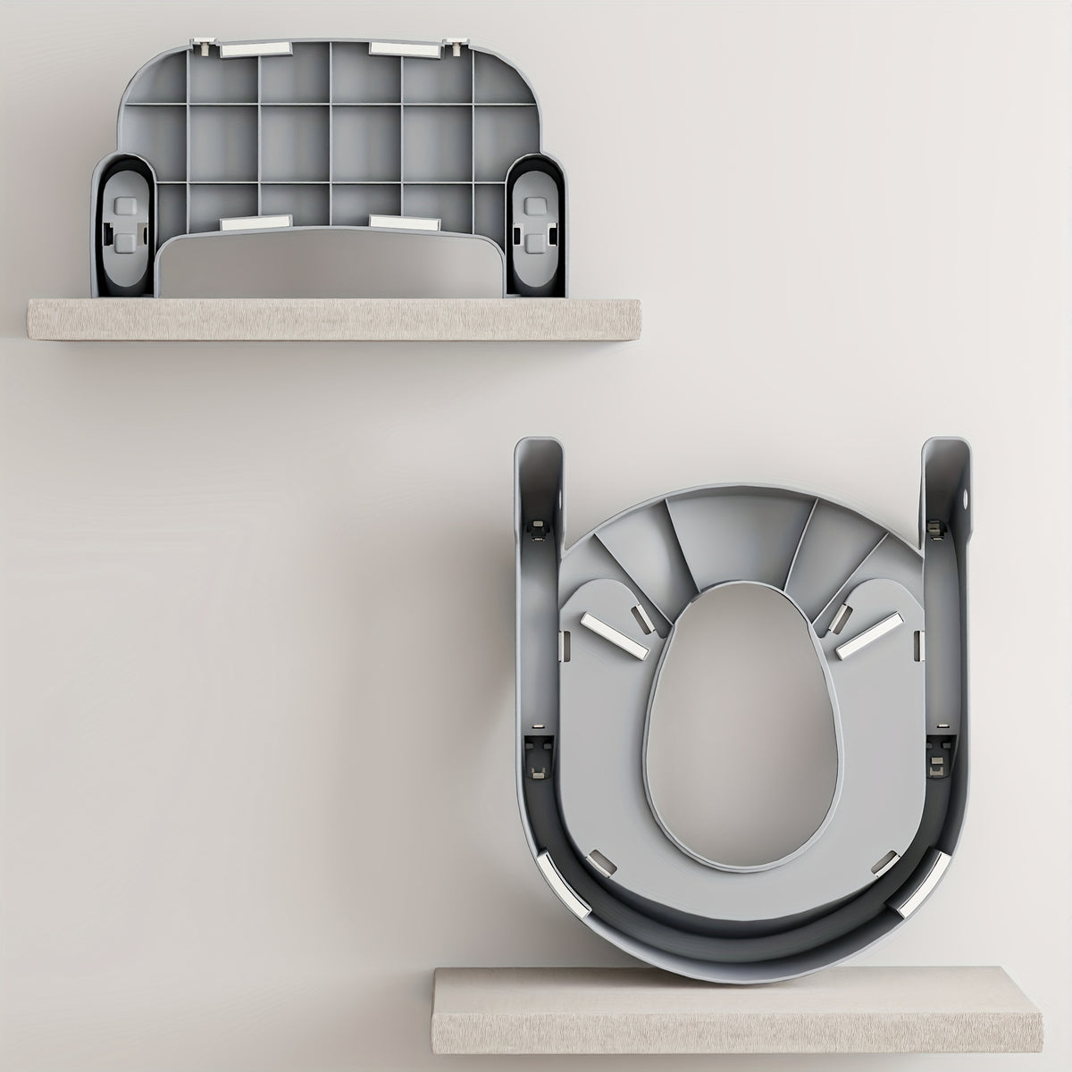 Wide-Step Toddler Toilet Training Seat with Ladder, Adjustable Potty Seat with Splash Guard, Anti-Slip Steps and Handles for Boys and Girls