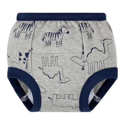 Cotton Training Underwear for Toddler Boys, 6-Pack Soft Absorbent Potty Pants, 100% Cotton, Sizes 12-24M to 5T