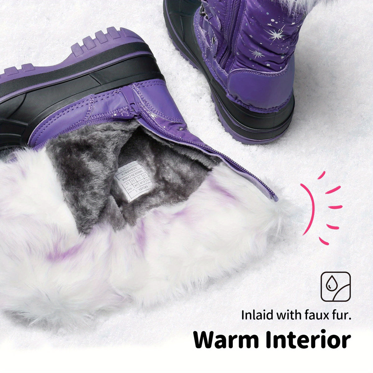 Waterproof Kids Snow Boots by DREAM PAIRS, Thermolite-Insulated Winter Footwear with One-Pull Bungee Laces for Toddler, Little Kid and Big Kid