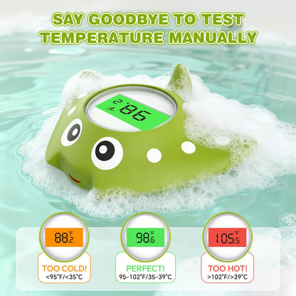 Digital Baby Bath Thermometer with Floating Design, Auto On/Off and Three-Mode Water Temperature Alert for Infant Bathtime