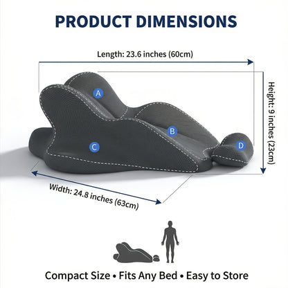 Pregnancy Wedge Pillow with Memory Foam, Ergonomic Maternity Support Cushion for Bed, Reading or Relaxing in Sky Blue or Navy Blue