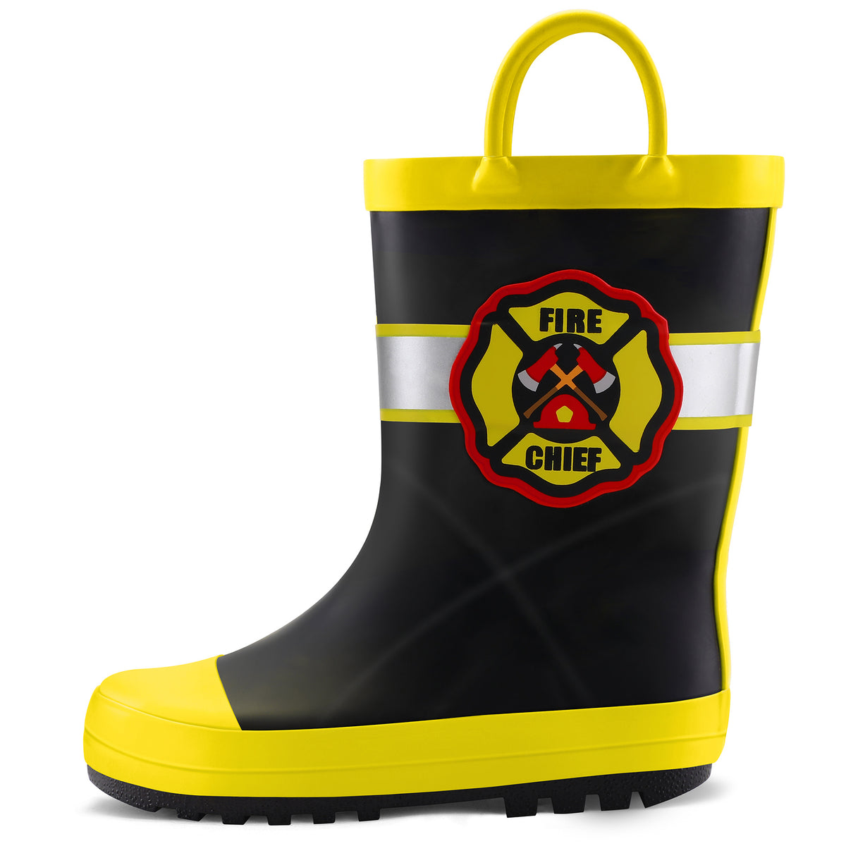 Easy-On Kids Rain Boots with Pull-Up Handles, Soft PVC Toddler to Big Kid Boots with Rainbow Unicorn and Color Options for Rainy Days and Outdoor Play