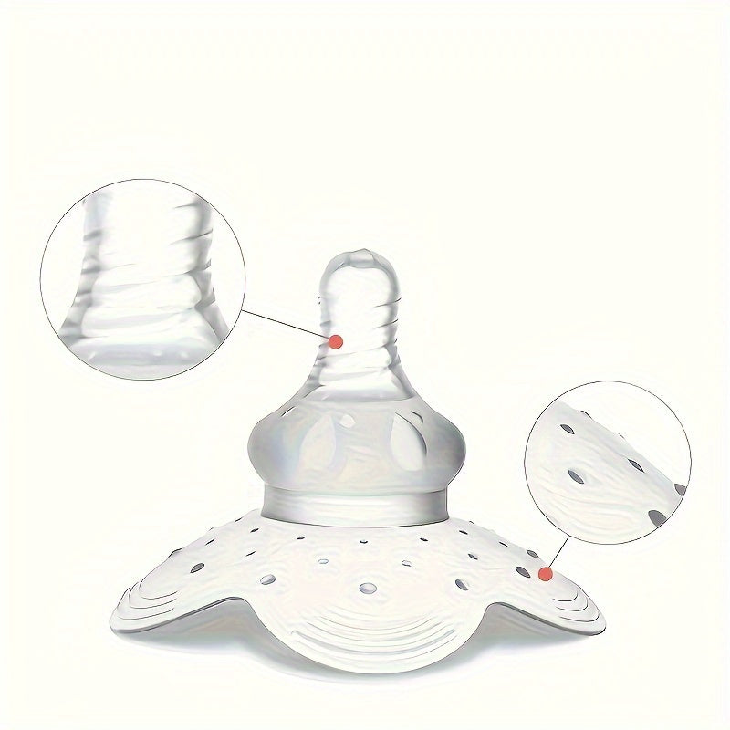 Nursing Nipple Covers for Breastfeeding Moms, Portable Breast Pad Style Nipple Protectors in Brown or Transparent for Everyday Nursing Essentials