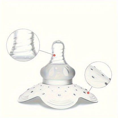Nursing Nipple Covers for Breastfeeding Moms, Portable Breast Pad Style Nipple Protectors in Brown or Transparent for Everyday Nursing Essentials