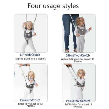 Baby Walking Aid Belt for 8-24 Months, Adjustable Pink Cartoon Toddler Support Harness for Supervised Indoor First-Step Practice