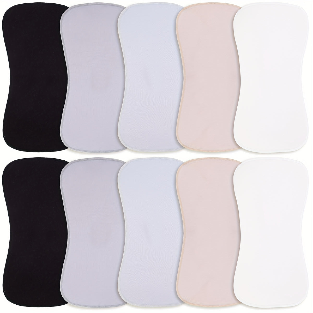 Baby Burp Cloths 10-Piece Set with Printed Style Options, Newborn Spit-Up Cloths and Washcloths for Boys and Girls, Everyday Feeding Essentials