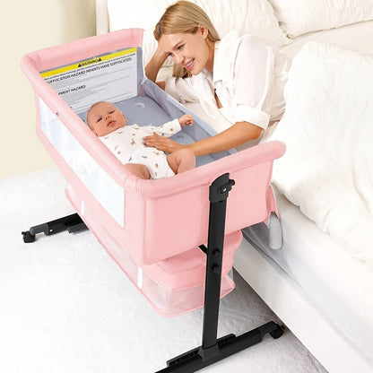 Children's Bed for Kids Room, Lightweight 12.79 lb Sleep Furniture with 44.09 lb Maximum Child Weight Limit, Pink, Black and Gray Color Options
