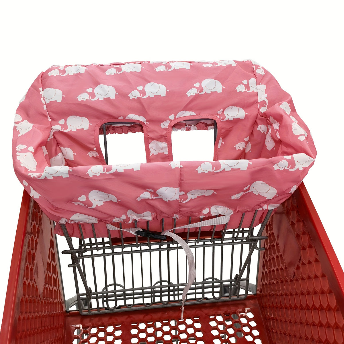 Shopping Cart Cover for Baby with High Chair Cushion, Soft Fold-Away Seat Protector with Adjustable Straps, Phone Pocket and Toy Loops