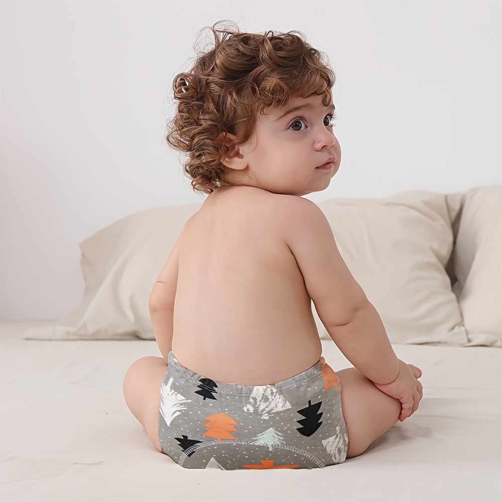 Cotton Toddler Diaper Training Pants 6-Pack with Underwater World or Pink Bunny Prints, Washable Reusable Absorbent Learning Underwear in Weight-Based Sizes