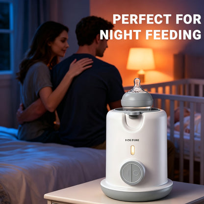 3-Minute Baby Bottle Warmer & Steam Sterilizer with Anti-Dry-Burn Protection and Automatic Shut-Off for Convenient Daily Bottle Preparation