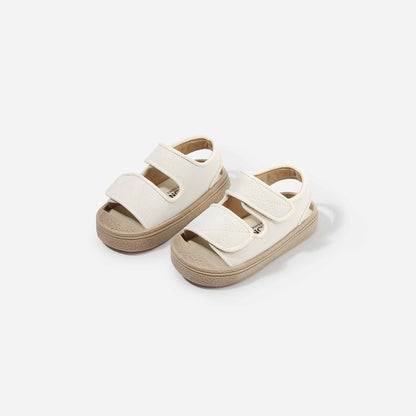 Toddler Summer Sandals with Soft Non-Slip Sole, Breathable Casual Shoes for Baby Boys and Girls, Dark Brown or White, US 4-8.5 Toddler Sizes
