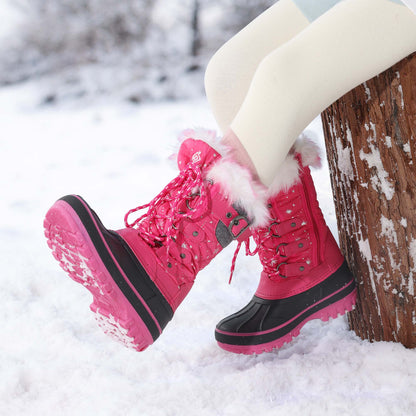 Waterproof Kids Snow Boots by DREAM PAIRS, Thermolite-Insulated Winter Footwear with One-Pull Bungee Laces for Toddler, Little Kid and Big Kid