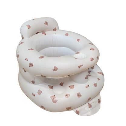 Inflatable Baby Sit-Up Chair Seat for Learning to Sit, Spine-Safe Infant Sitting Support Sofa, Portable Posture Training Gadget for Babies Practicing Independent Upright Sitting at Home