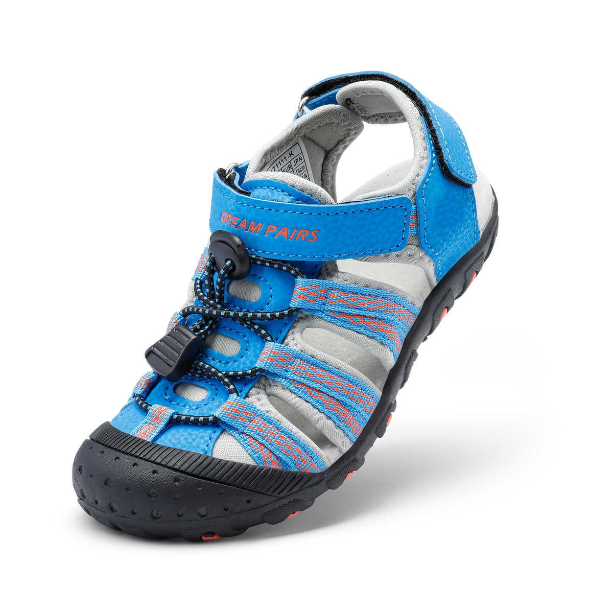 Kids Bungee Lace Sport Sandals for Boys and Girls | Hook-and-Loop Strap Summer Outdoor Shoes for Beach Days, Walks and Everyday Play