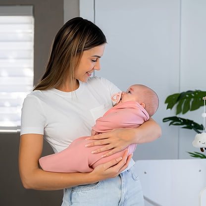 Newborn Blanket and Hat Set for 0 to 3 Months, Coordinated Baby Wrap and Cap in Multiple Color and Print Styles for Coming-Home Photos and Gifting