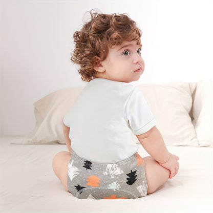 12-Pack 100% Cotton Toddler Potty Training Pants – Breathable Absorbent Leak-Proof Underwear with Cute Animal Prints, Comfortable Elastic Waistband for Boys & Girls 0-3 Years, Great Holiday Gift