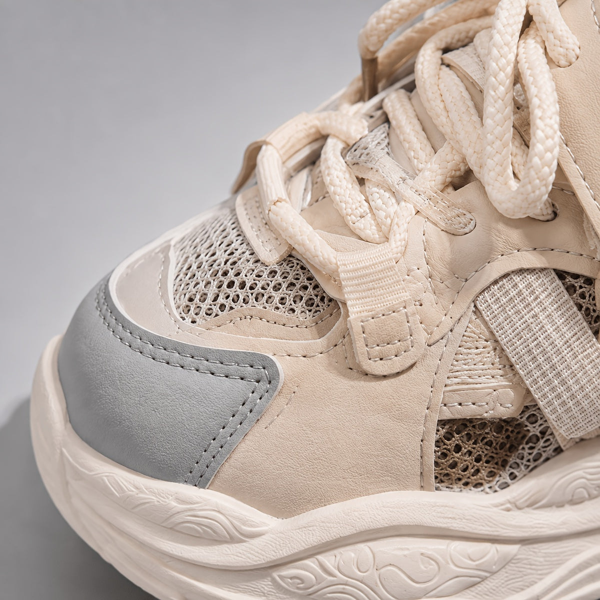 Toddler Geometric Sneakers with Breathable PU Upper, PVC Sole and Lace-Up plus Hook-and-Loop Closure, All-Season Casual Running Shoes for Ages 1-6