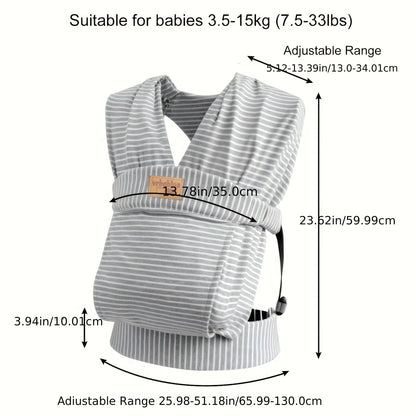 Soft Baby Wrap Carrier Sling for Newborns and Toddlers, Skin-Friendly Front Carry Wrap by Vrbabies for Everyday Babywearing and Parent Gifts
