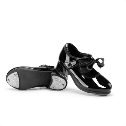 Children's Tap Shoes by DREAM PAIRS with Removable Satin Ribbons, Hook-and-Loop Strap and Cushioned Latex Insole for Girls and Boys Dance Classes and Recitals