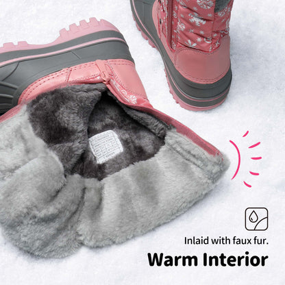 Waterproof Kids Snow Boots by DREAM PAIRS, Thermolite-Insulated Winter Footwear with One-Pull Bungee Laces for Toddler, Little Kid and Big Kid