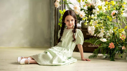 Girls Slingback Party Heels with Round Toe, Dress Shoes for Little and Big Kids for Weddings, Flower Girl Outfits and Princess-Inspired Occasions