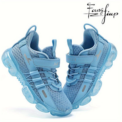 Kids Knit Mesh Running Shoes by FANGFIUP, Breathable Lightweight Round-Toe Sneakers for Boys' Active Play, Training and Everyday Outings