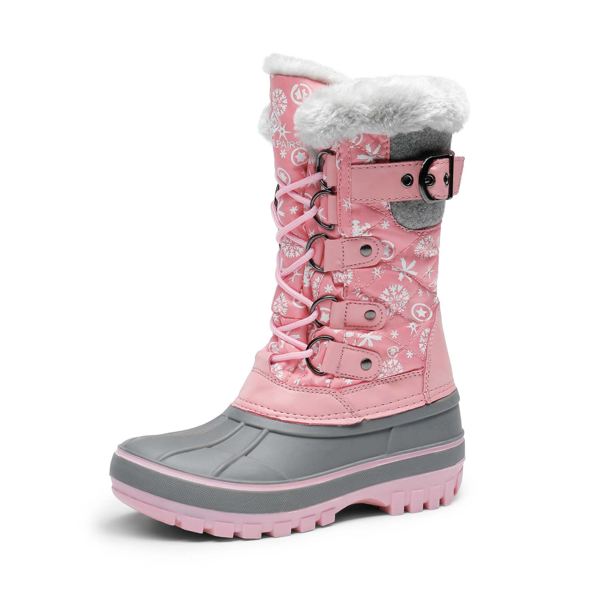 Kids Waterproof Snow Boots by DREAM PAIRS with Thermolite Insulation, Nylon Upper and One-Pull Bungee Lacing for Toddler to Big Kid Winter Outings