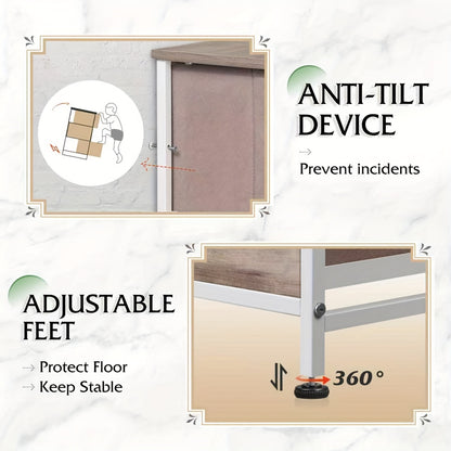 9 Drawer Storage Cabinet for Nursery and Bedroom, Chest of Drawers with Integrated Slide Rails, Multiple Color Options for Everyday Organization