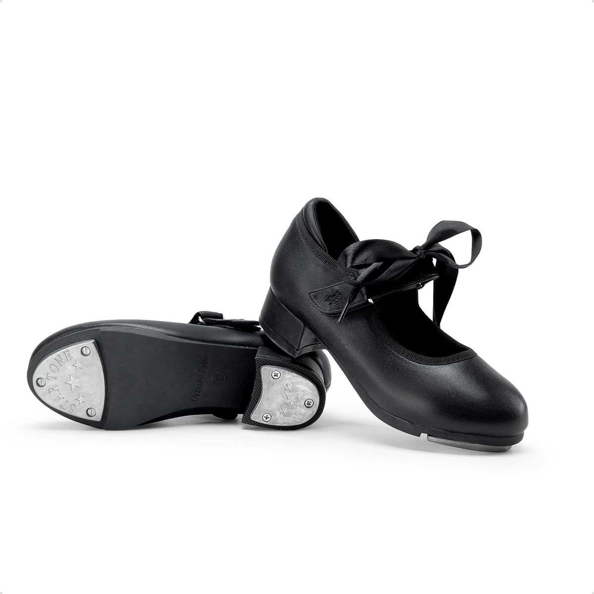 Children's Tap Shoes by DREAM PAIRS with Removable Satin Ribbons, Hook-and-Loop Strap and Cushioned Latex Insole for Girls and Boys Dance Classes and Recitals
