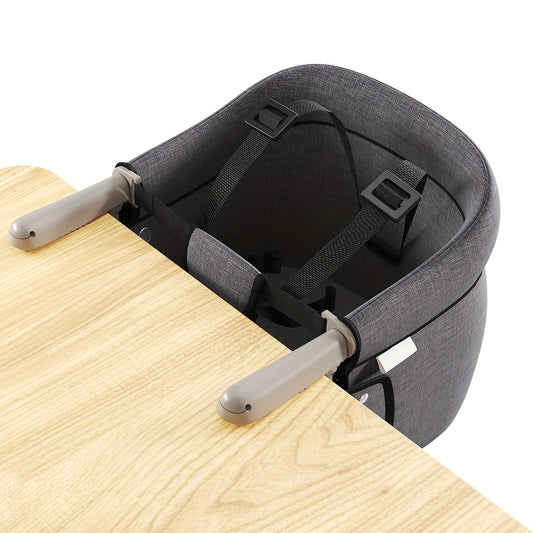 Portable Hook-On High Chair for Babies 6-36 Months, Foldable Table Feeding Seat with 3-Point Harness for Family Meals and Travel