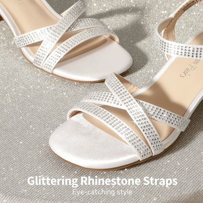 Floral Girls Low Heel Sandals with Open Toe Design, Dress Shoes for Little and Big Kids in Gold, Rose Gold, Silver or White for Weddings and Parties