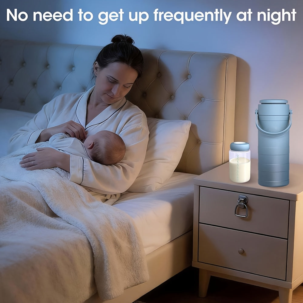 Breast Milk Cooler with 2 Storage Bottles, Portable 360° Surround Cooling Chiller with Carry Handle for Pumping Moms, Work and Travel
