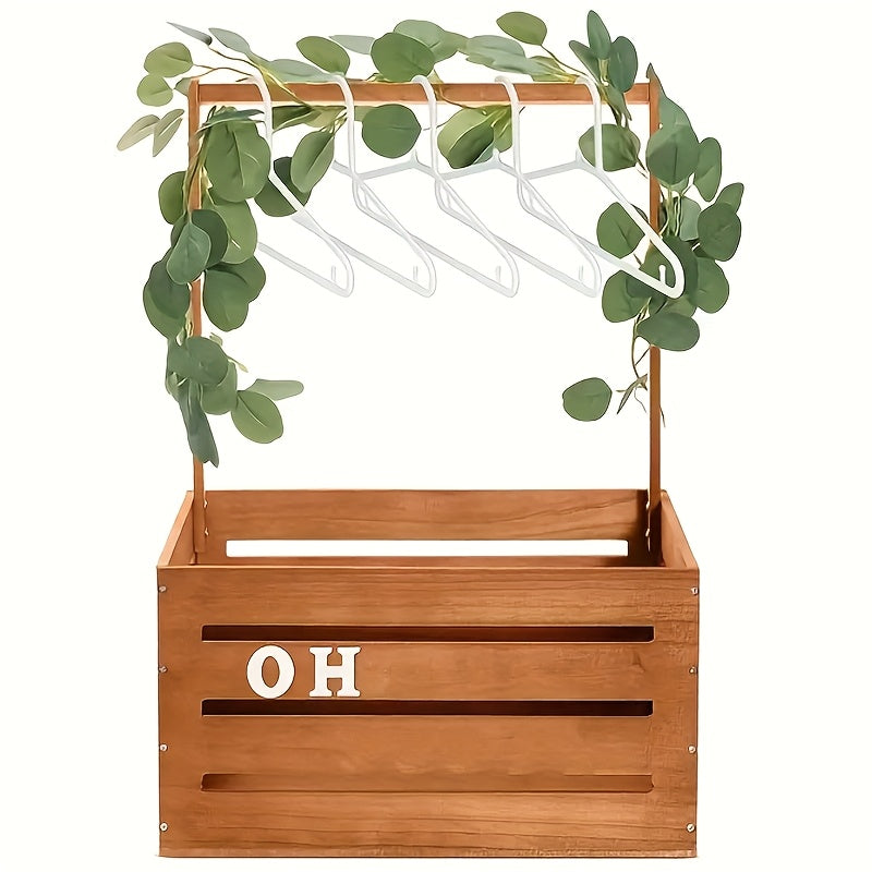 Wooden Storage Basket with Handles, Modern Shelf Organizer for Everyday Home Essentials and Gift Display, Single-Piece Decorative Basket