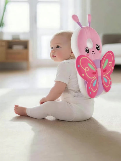 Toddler Plush Back Cushion Backpack with Adjustable Straps, Soft Cartoon Animal Wearable Pad for Crawling and Early Walking in Seven Animal Designs